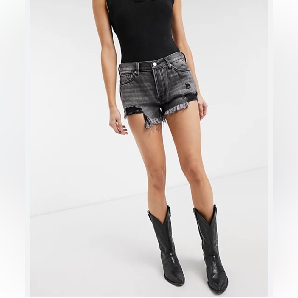 We The Free by Free People Loving Good Vibrations denim distressed shorts.
